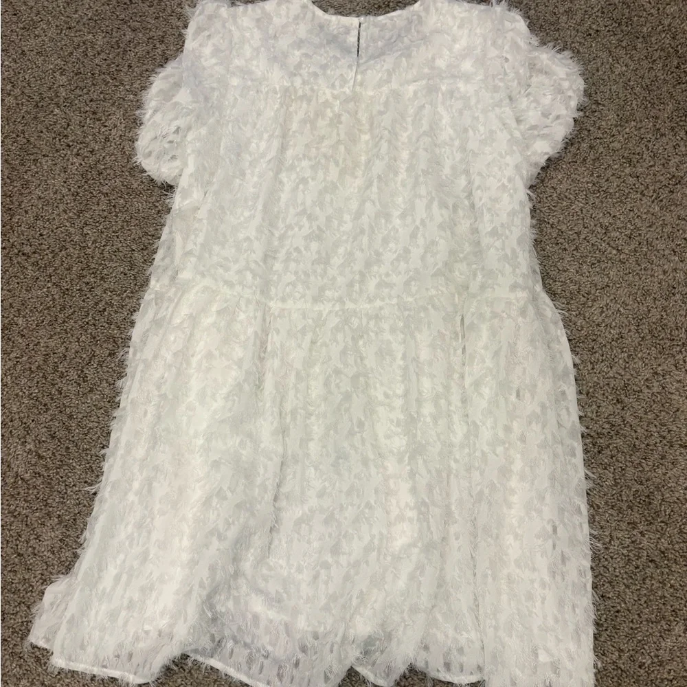 White Textured Dress - Picture 5 of 5